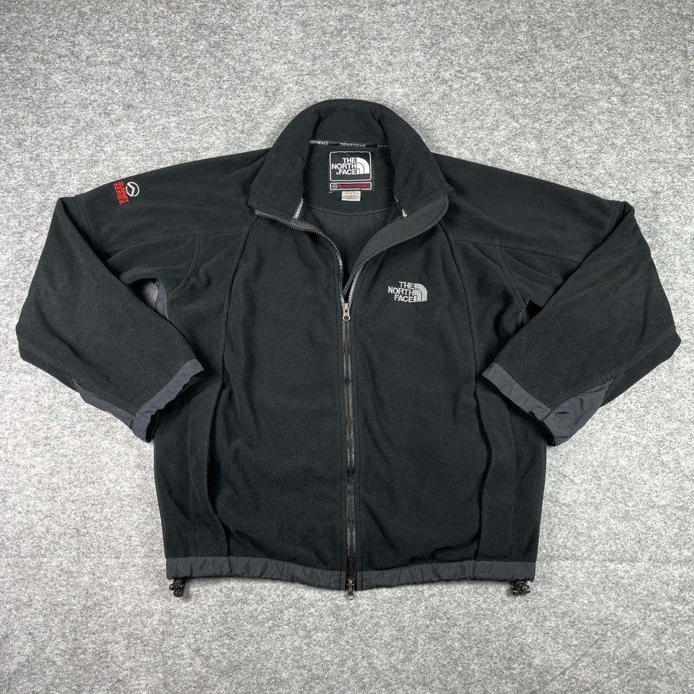 The North Face Fleece Jacket Mens M Black Summit Series Full Zip Gore-Tex Shell